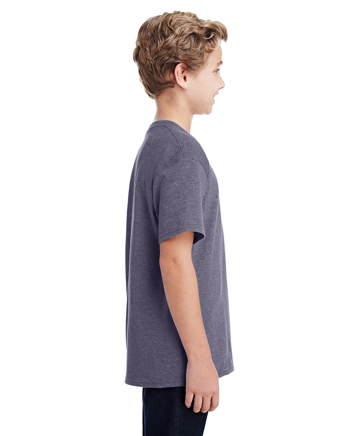 Youth 50/50 T-Shirt - Heather Sport Dark Navy