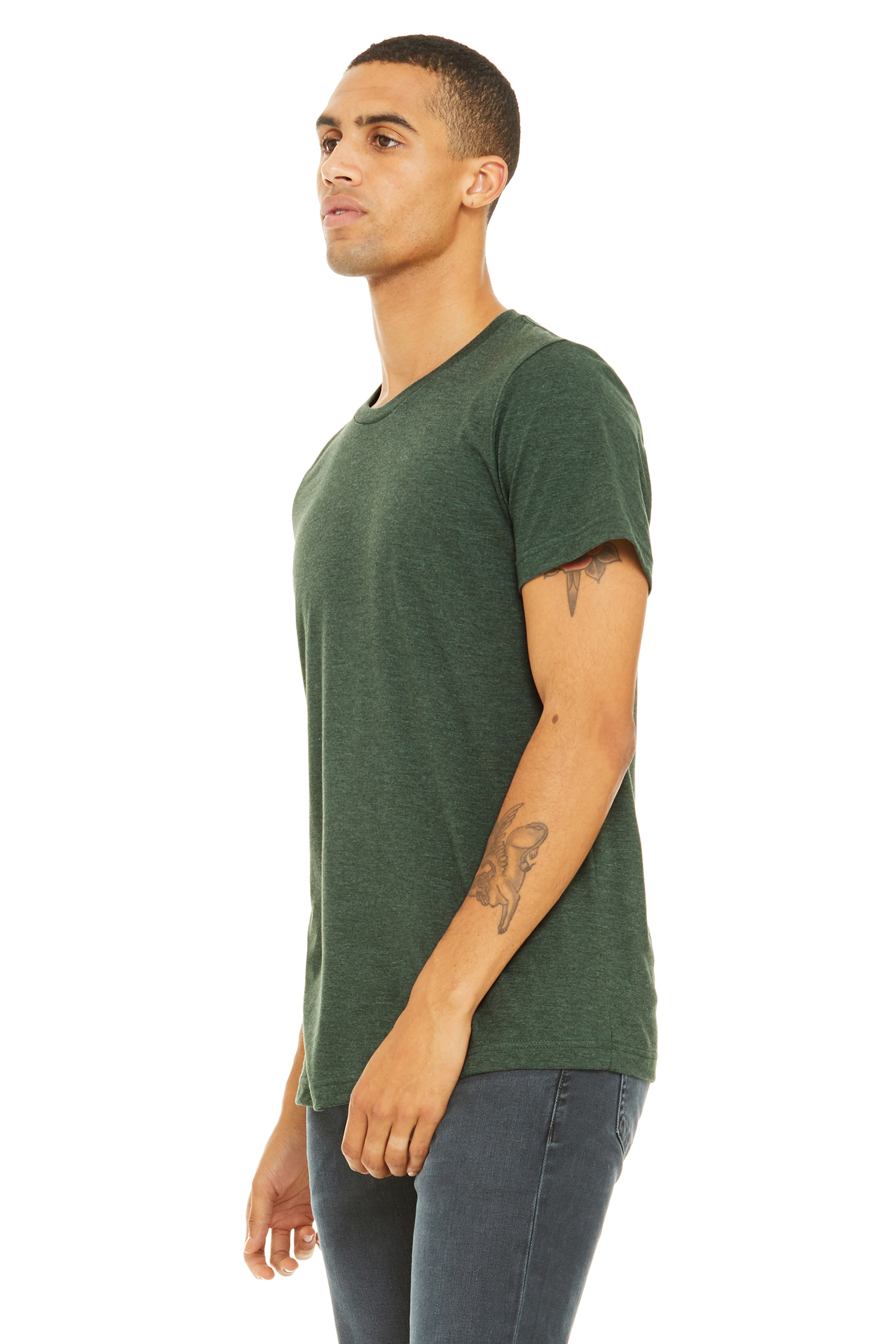 Unisex Heather CVC T-Shirt - Heather Forest