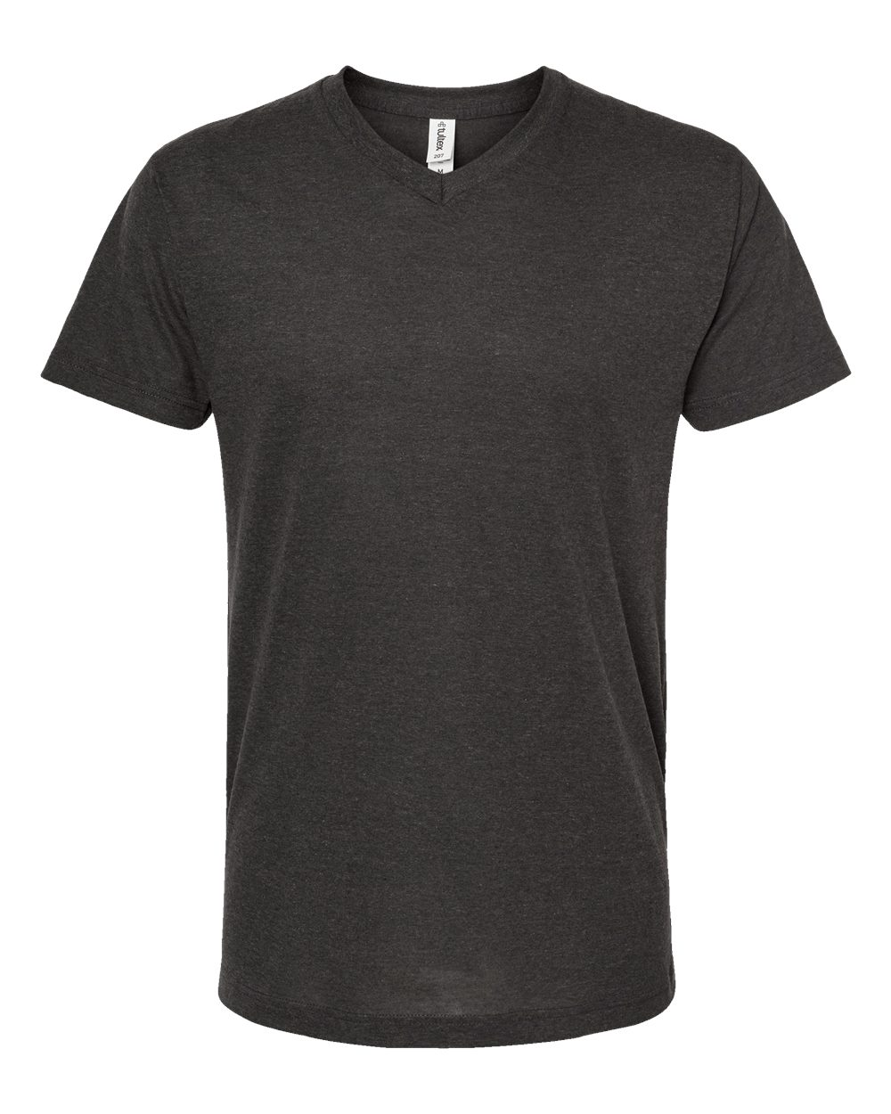 Unisex Poly-Rich V-Neck Tee - Heather Graphite