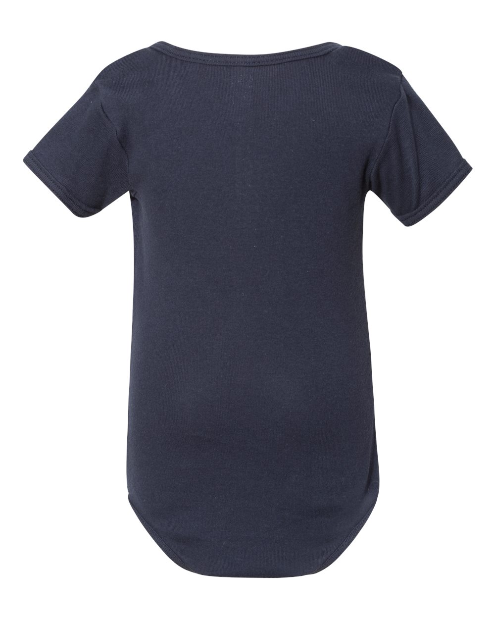 Infant Baby Rib Short-Sleeve One-Piece - Navy