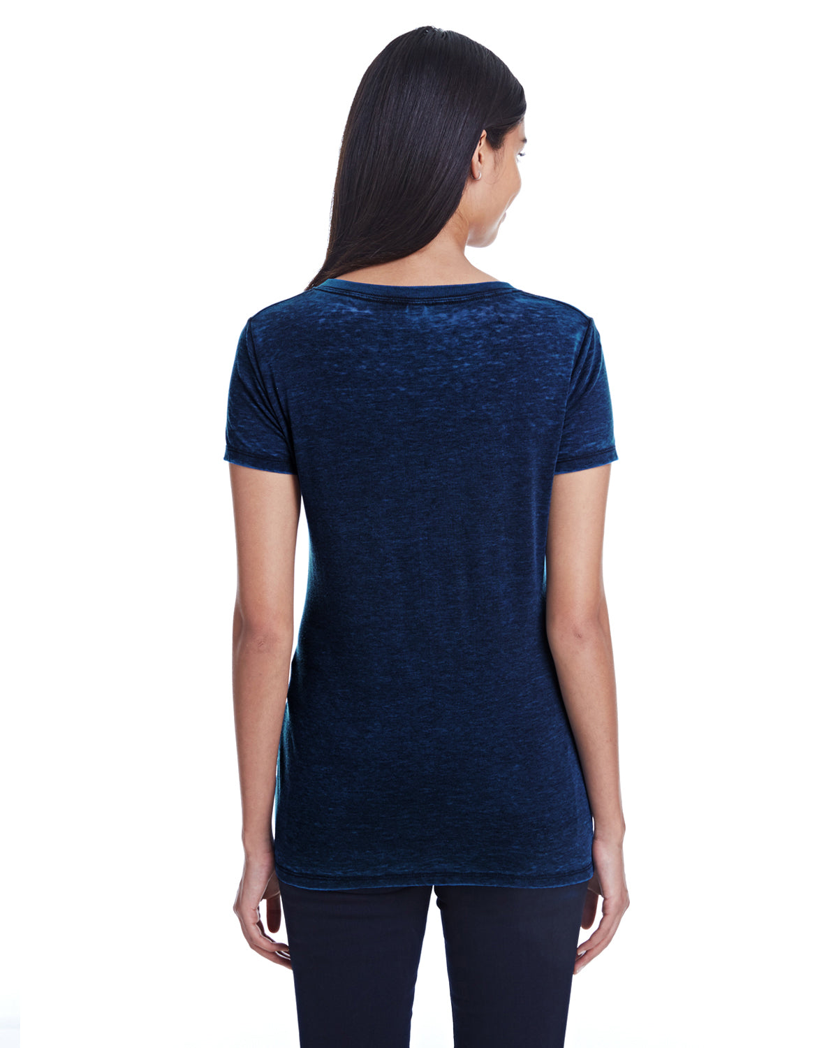 Women's Cross Dye Short-Sleeve V-Neck T-Shirt - Electric Blue