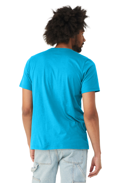 Unisex Heather CVC T-Shirt - Neon Blue