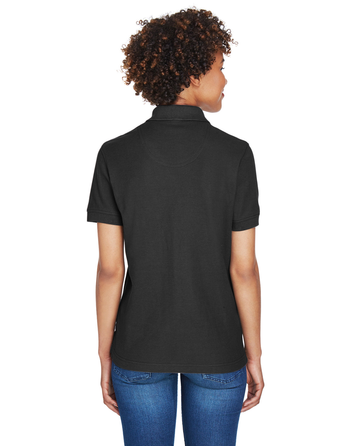 Women's Whisper Piqué Polo - Black