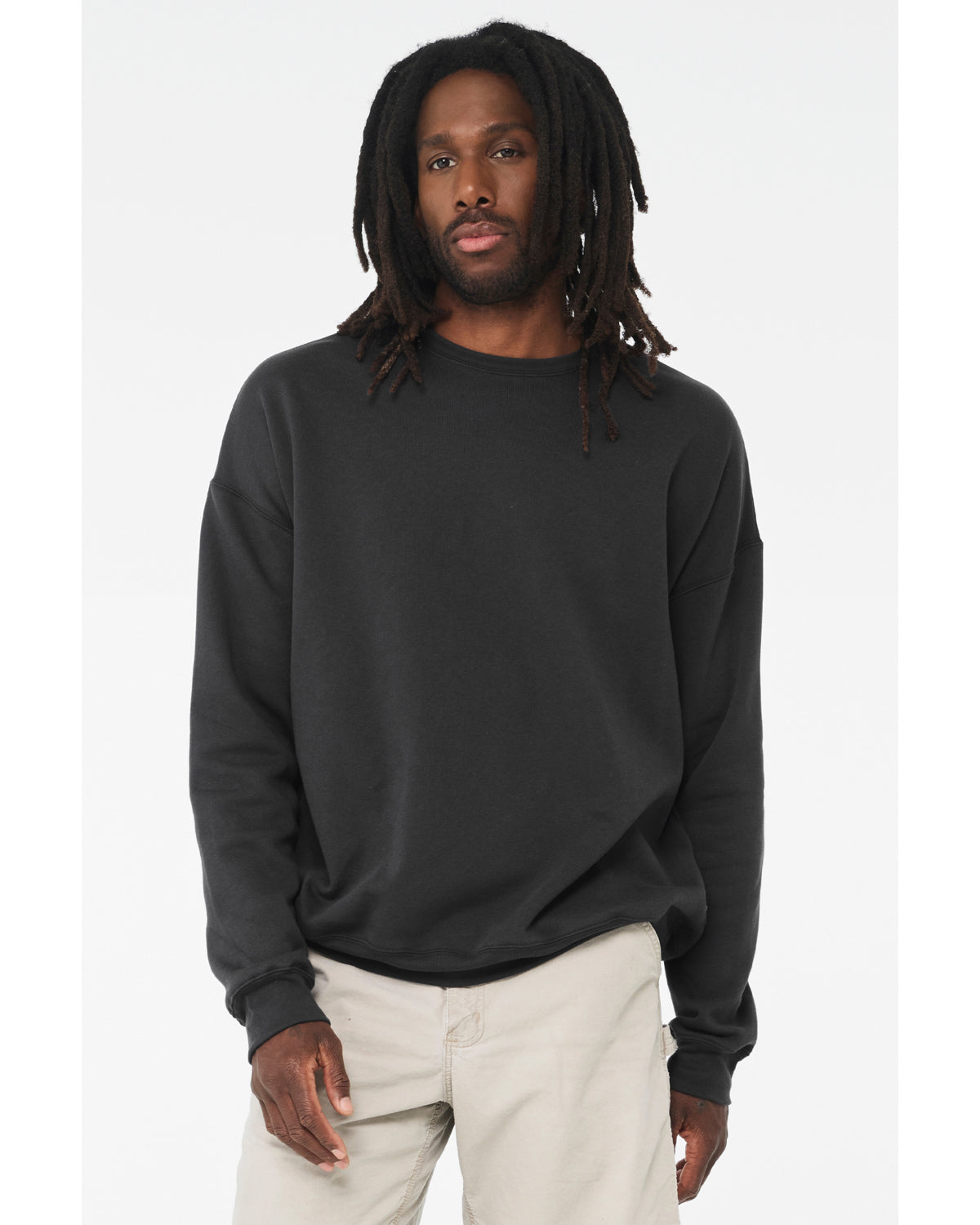 Unisex Drop Shoulder Fleece - Dark Gray