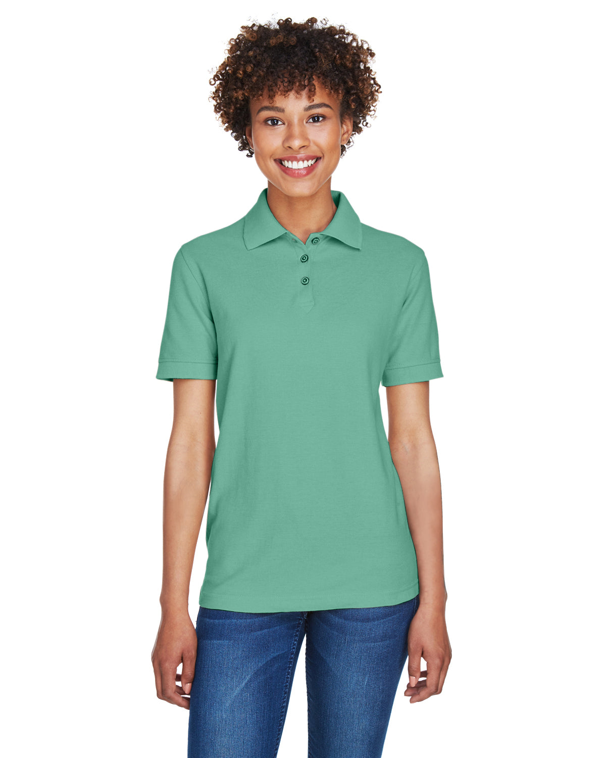 Women's Whisper Piqué Polo - Leaf