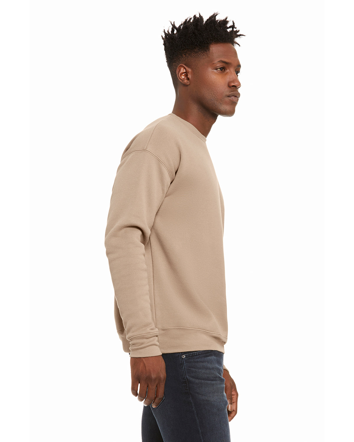 Unisex Drop Shoulder Fleece - Tan