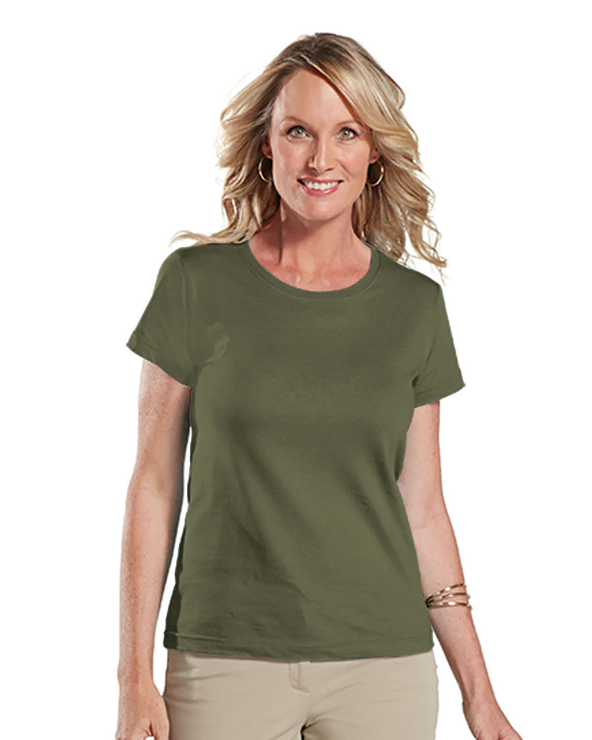 Women's Fine Jersey T-Shirt - Military Green