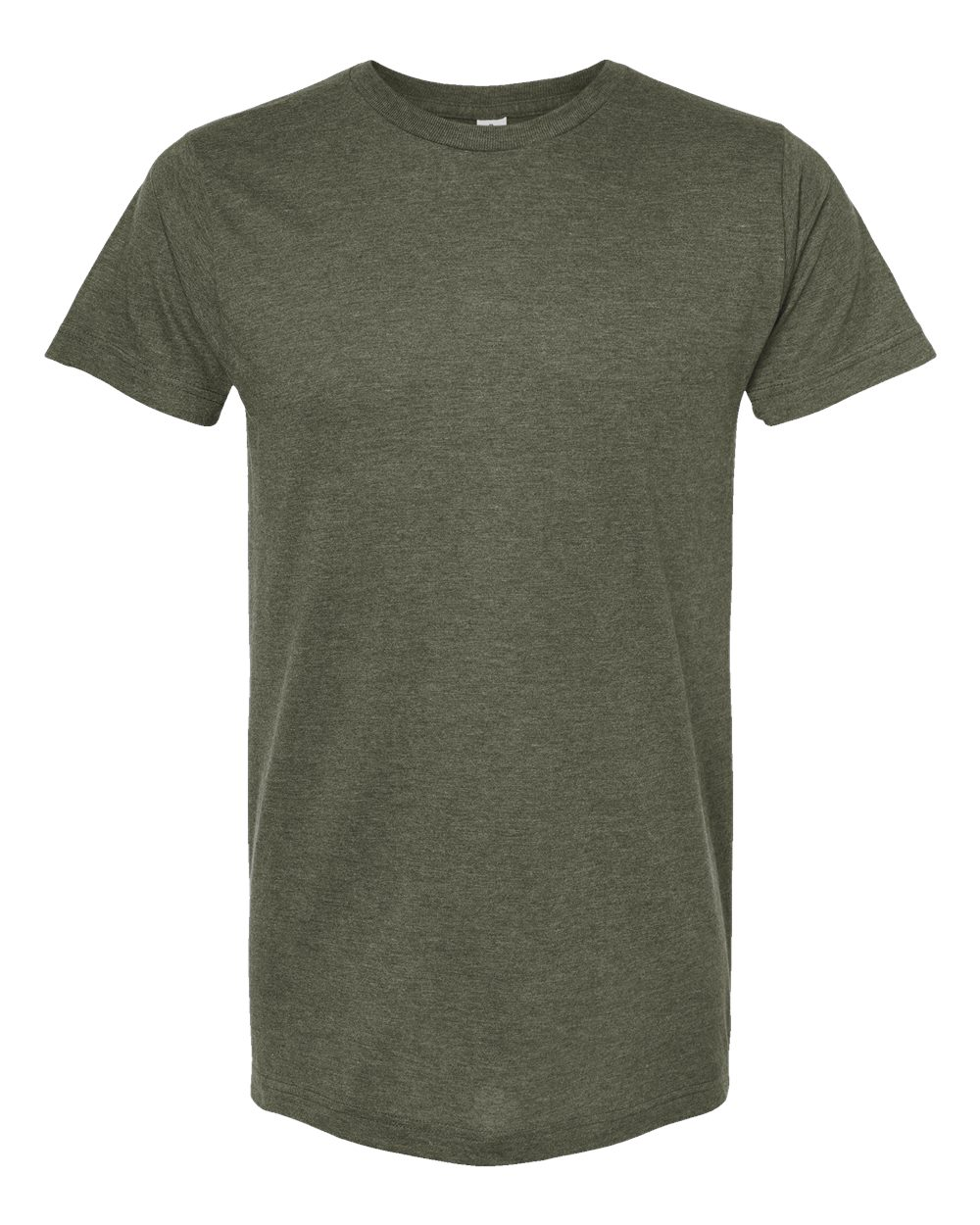 Unisex Fine Jersey Tee - Heather Military Green
