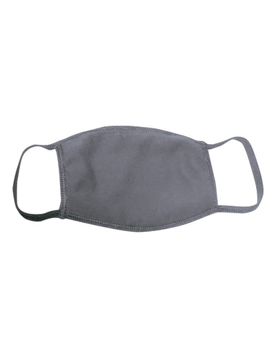 25 Pack - USA-Made 100% Cotton Face Cover - Solid Charcoal
