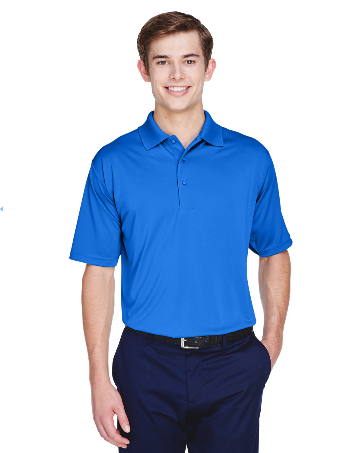 Men's Cool & Dry 8-Star Elite Performance Interlock Polo - Royal
