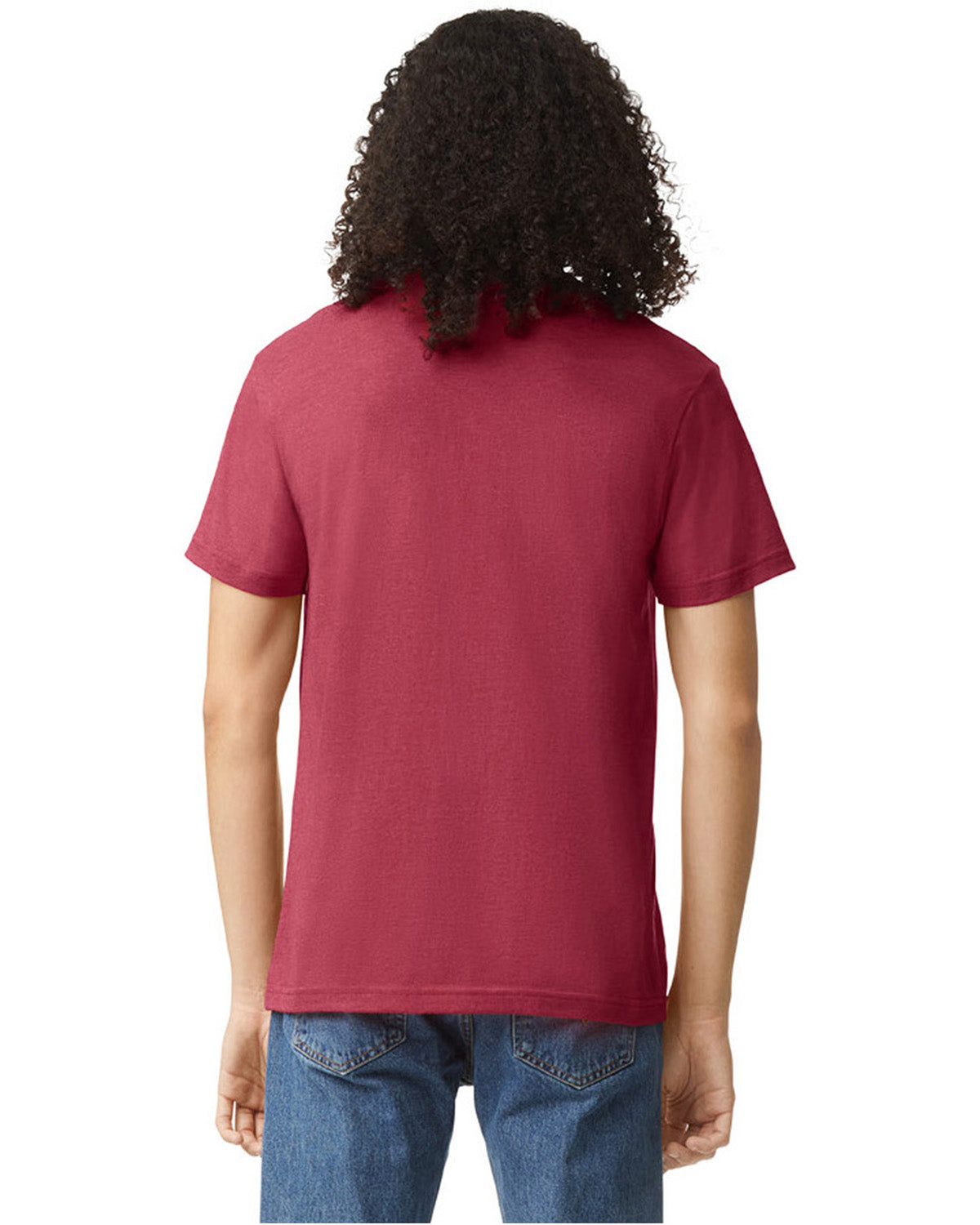 Unisex CVC T-Shirt - Heather Cardinal