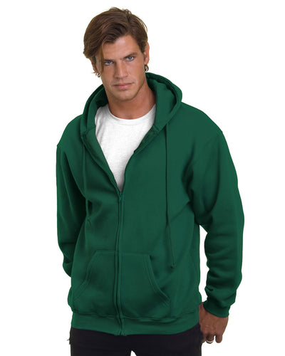 Unisex 80% cotton/20% polyester Full-Zip Hoodie - Hunter Green