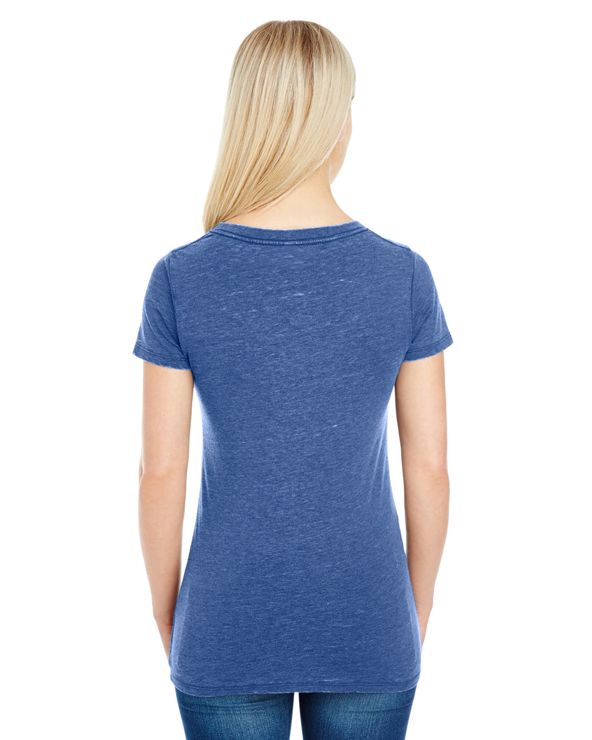 Women's Vintage Dye Short-Sleeve V-Neck T-Shirt - Vintage Navy