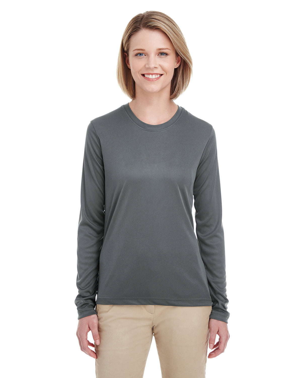 Women's Cool & Dry Performance Long-Sleeve Top - Charcoal