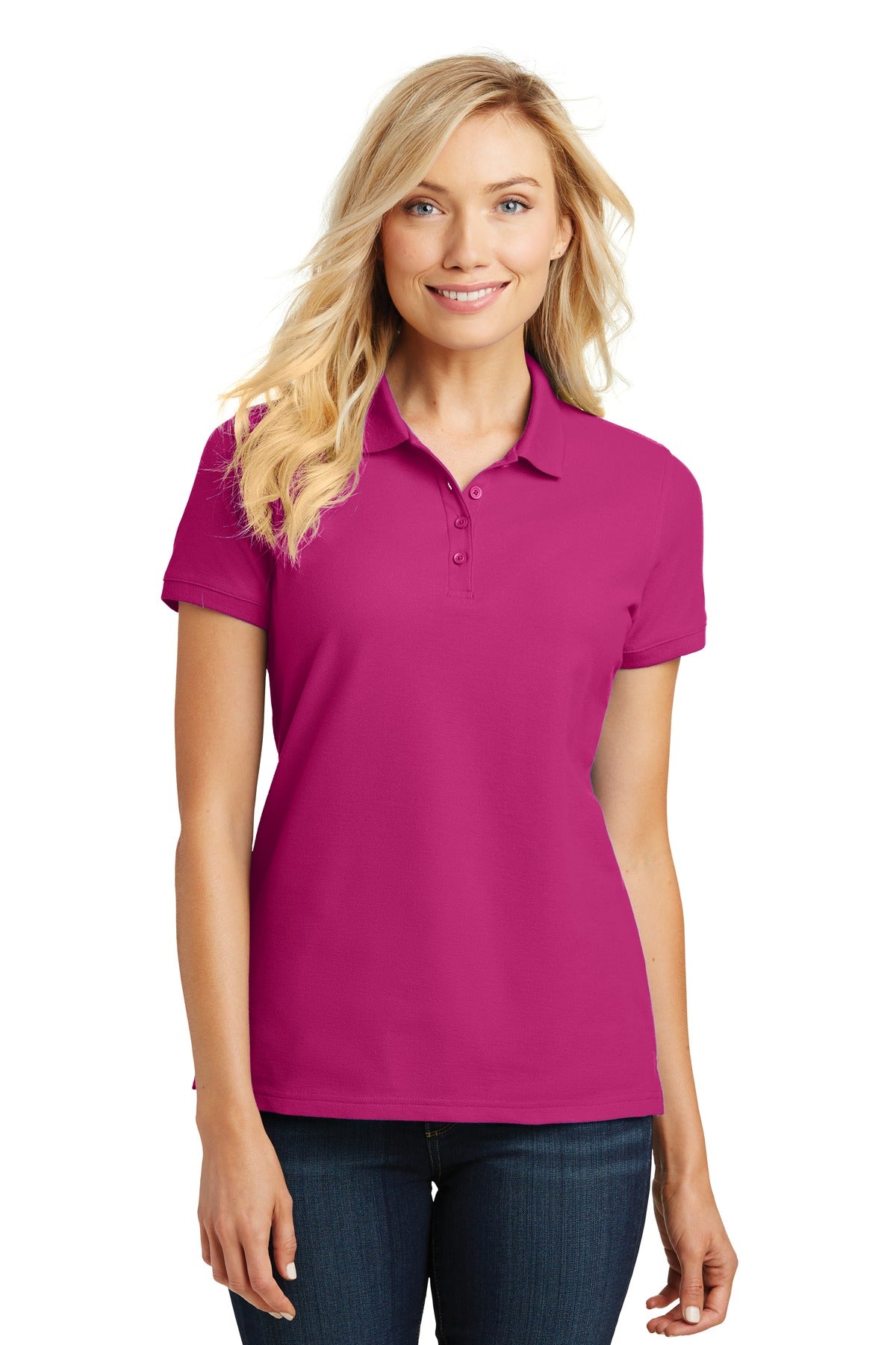 Women's Core Classic Pique Polo - Pink Azalea