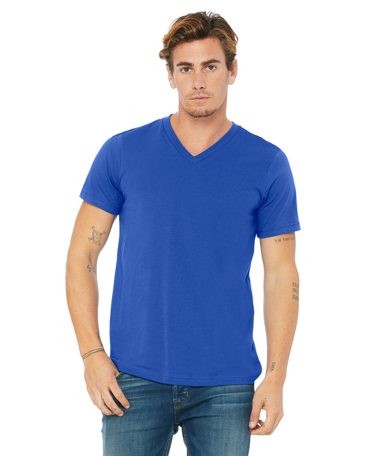 Unisex Jersey Short-Sleeve V-Neck T-Shirt - True Royal