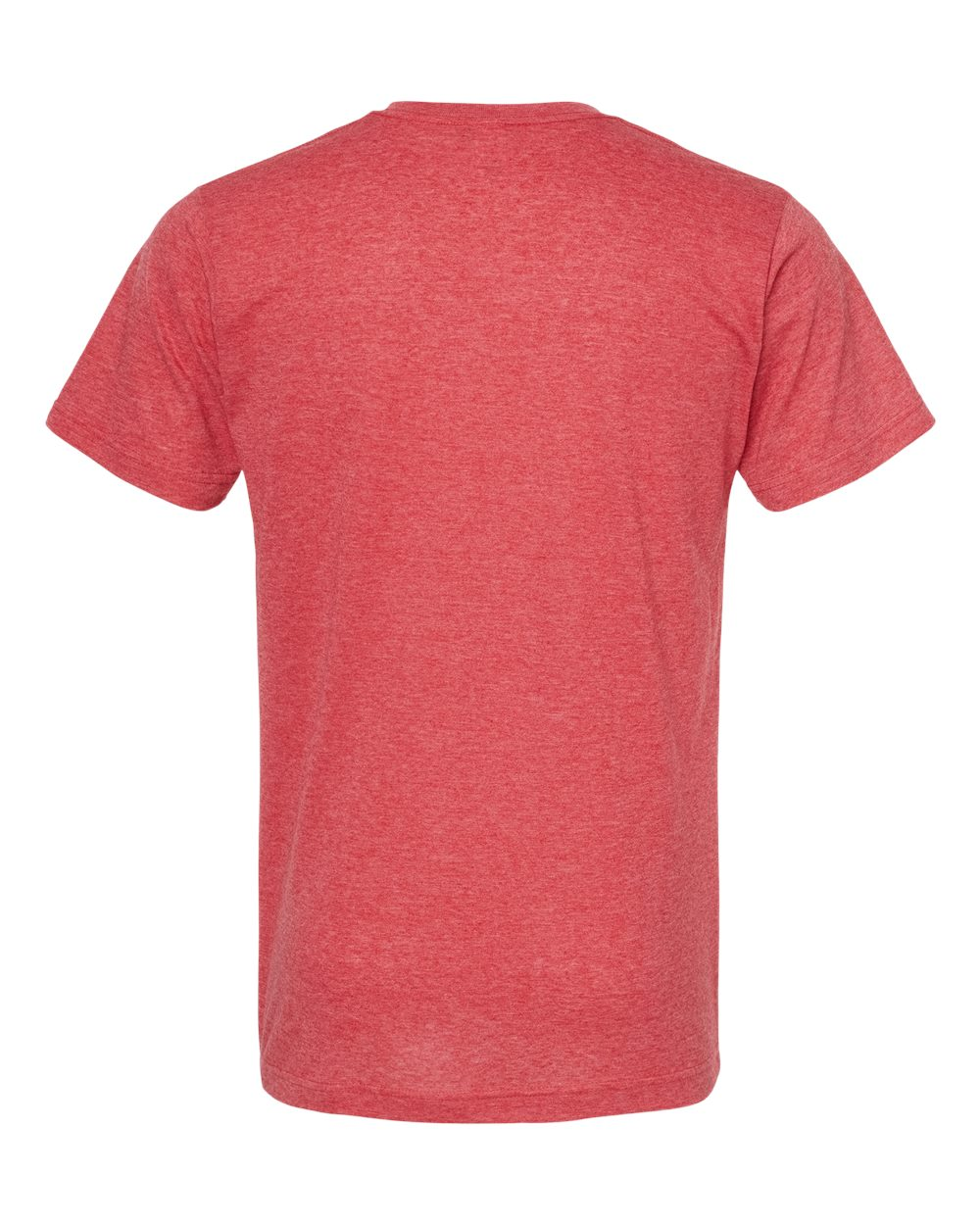 Unisex Poly-Rich V-Neck Tee - Heather Red
