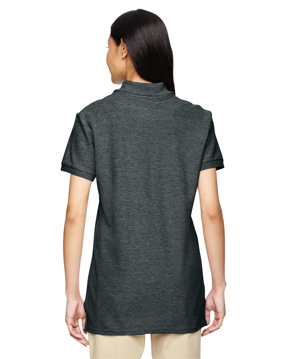 Women's Premium Cotton® Women's Double Piqué Polo - Dark Heather