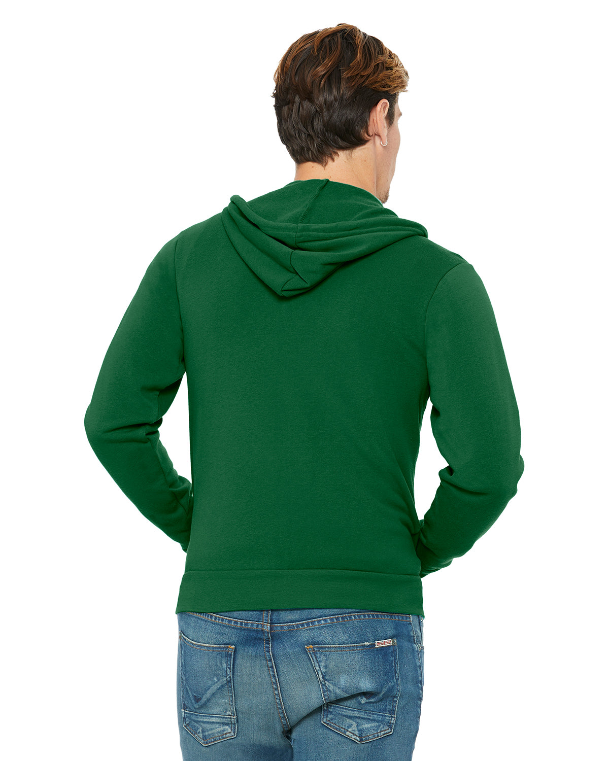 Unisex Poly-Cotton Sponge Fleece Full-Zip Hoodie - Kelly