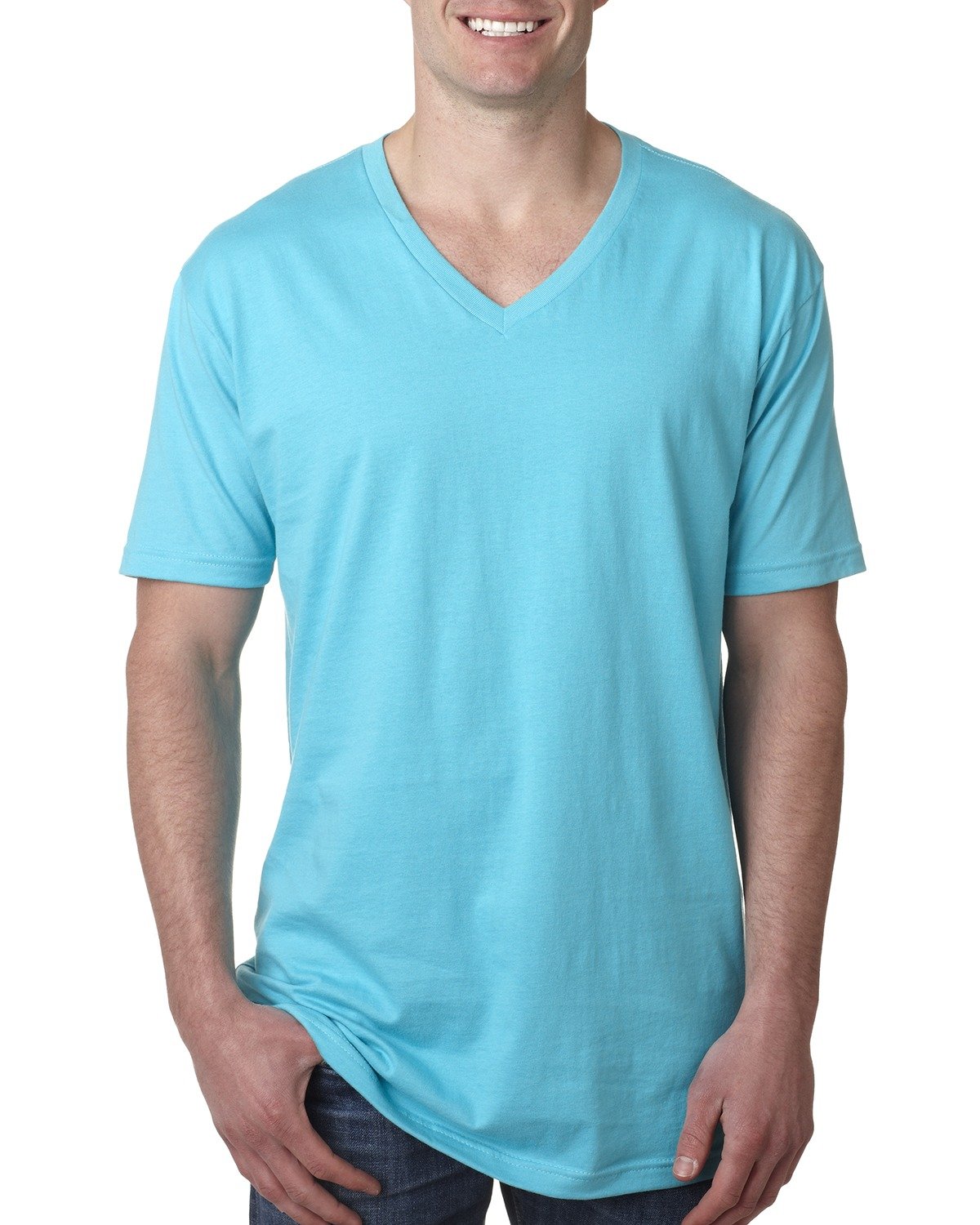 Men's Cotton V - Tahiti Blue