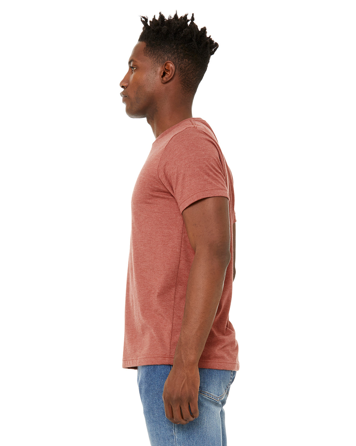 Unisex Sueded T-Shirt - Heather Clay