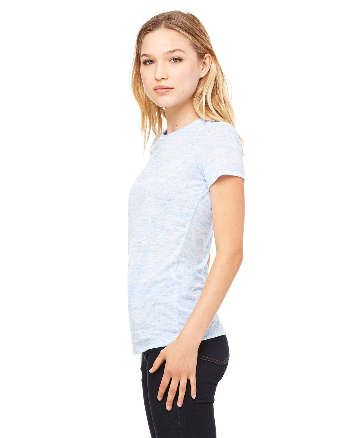 Women's Cotton/Polyester Tee - Blue Marble