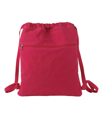 Pigment-Dyed Canvas Cinch Sack - Poppy