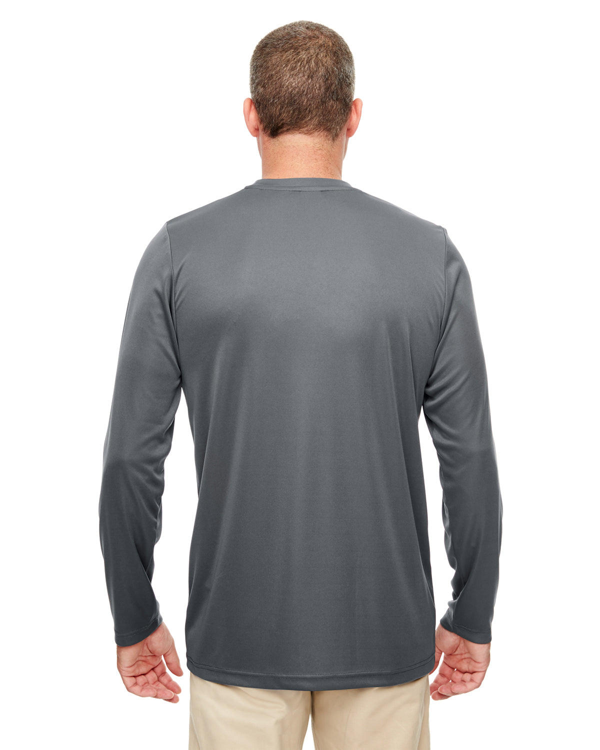 Men's Cool & Dry Performance Long-Sleeve Top - Charcoal