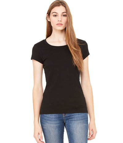 Women's Sheer Jersey T-Shirt - Black