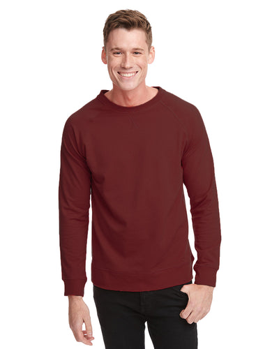 Unisex French Terry Raglan Crew - Cardinal