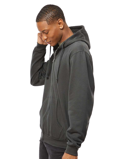 Unisex Fleece Zip Hoodie - Charcoal