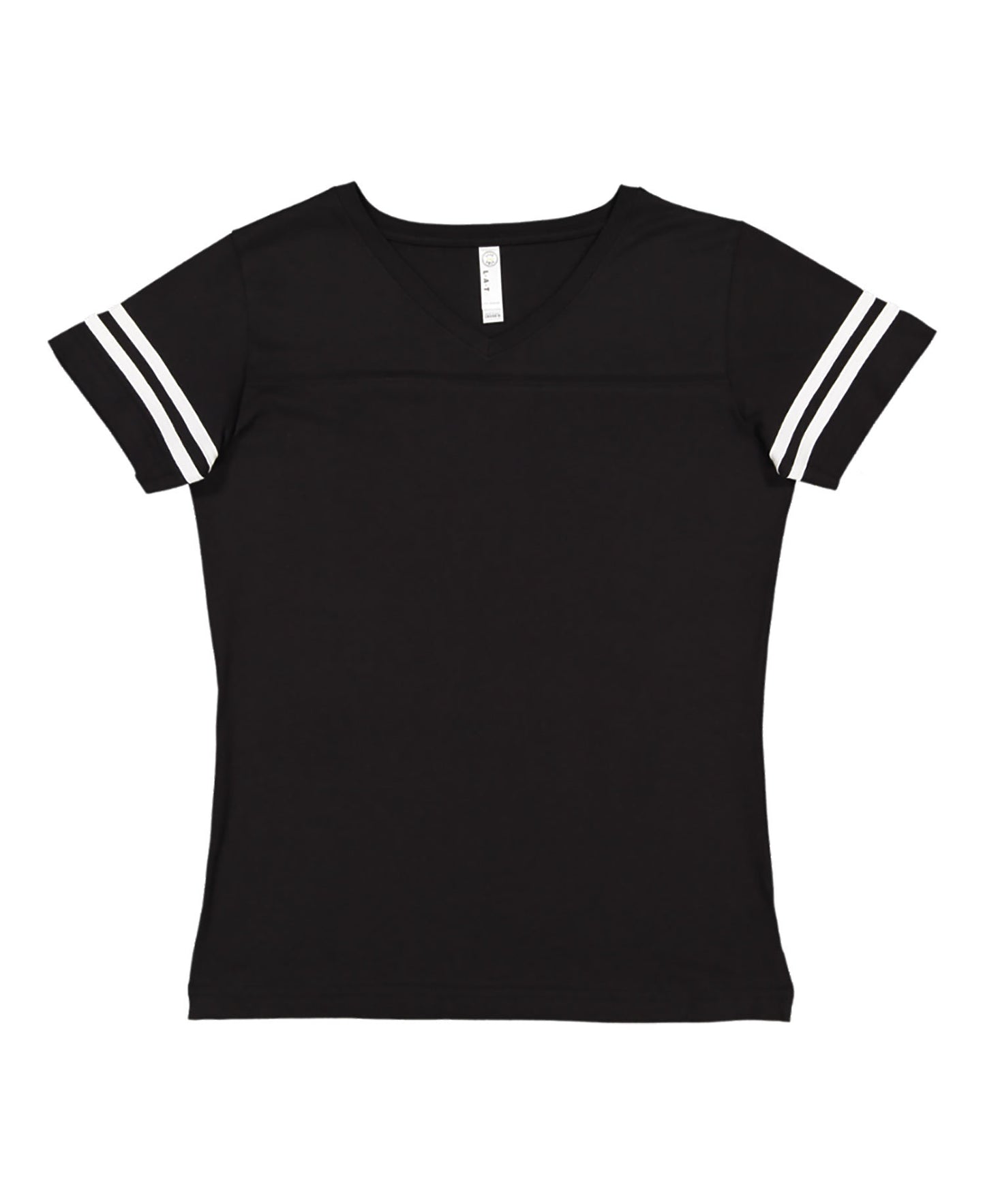 Women's Football T-Shirt - Black / White