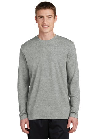 Unisex PosiCharge RacerMesh Long Sleeve Tee - Gray Heather