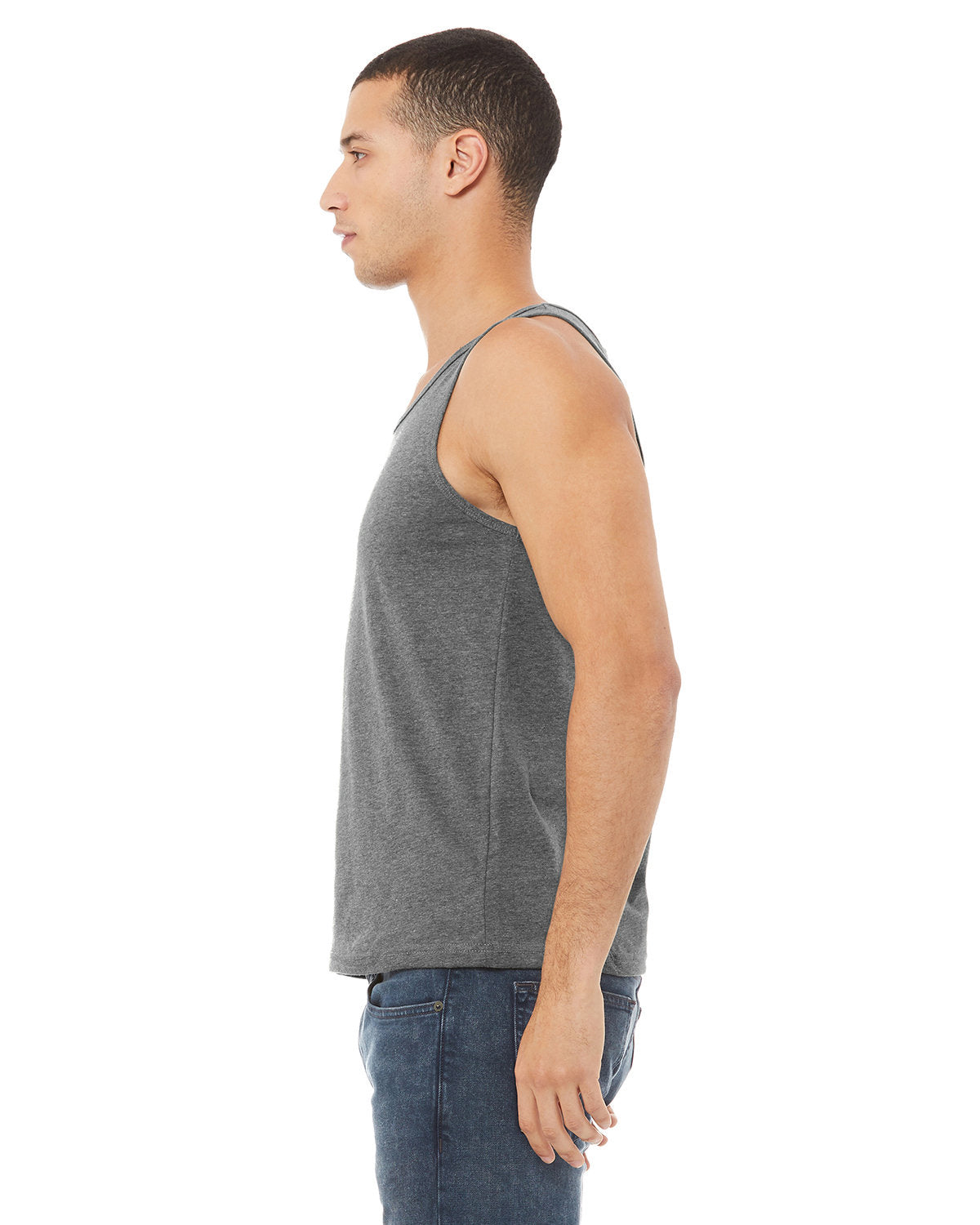 Unisex Heather CVC Tank - Heather Deep