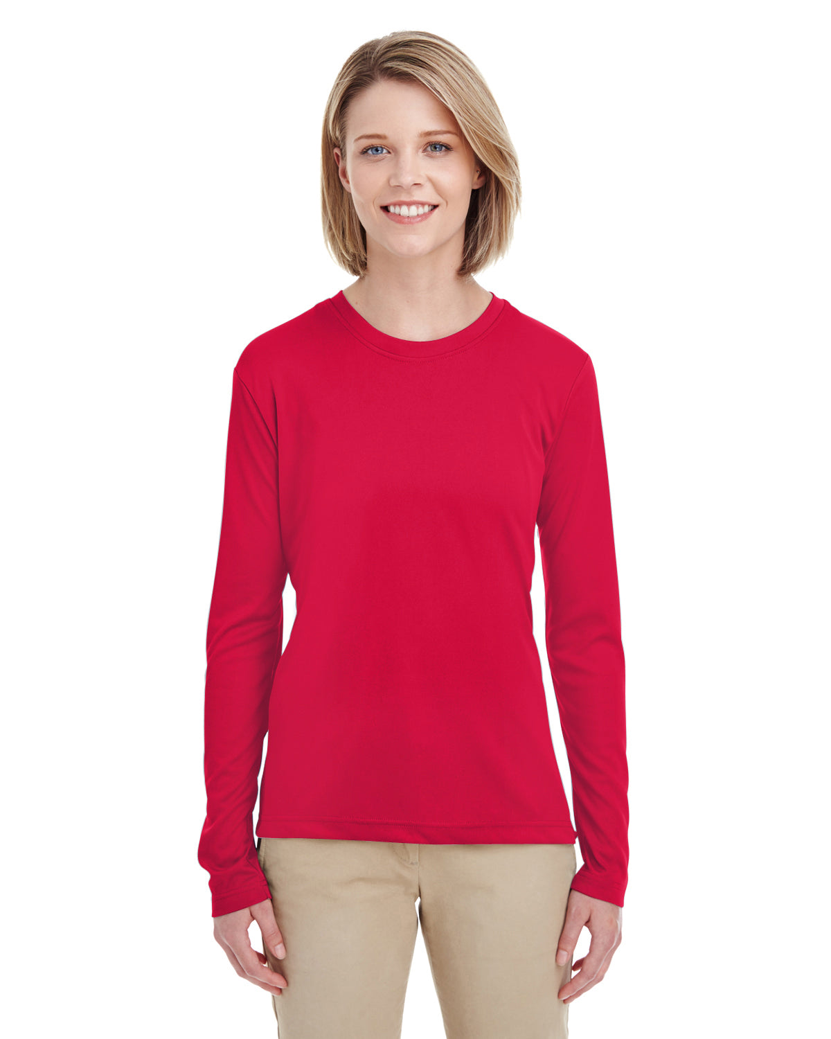 Women's Cool & Dry Performance Long-Sleeve Top - Red