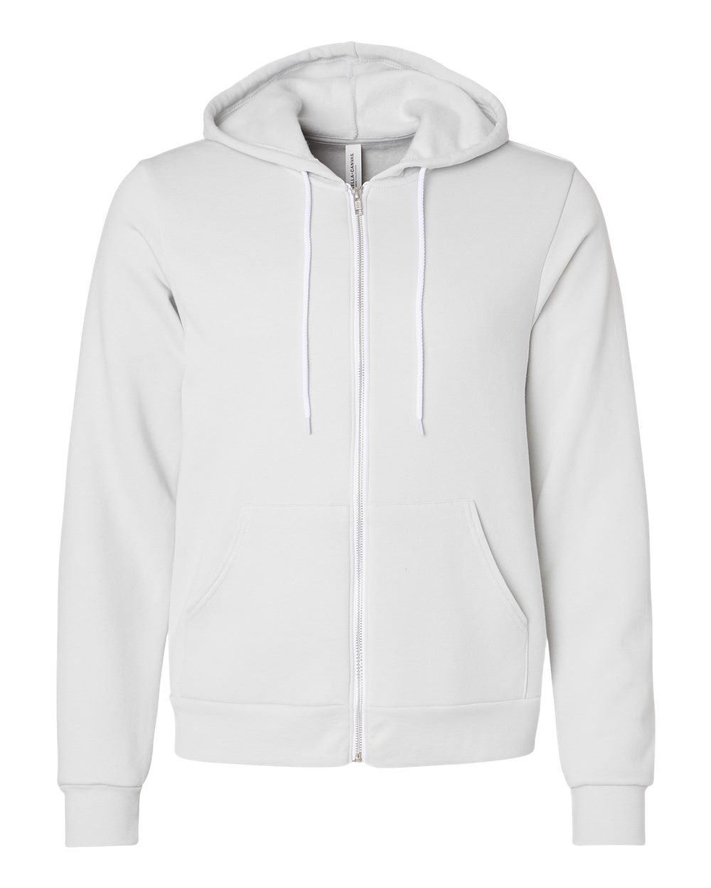 Unisex Poly-Cotton Sponge Fleece Full-Zip Hoodie - Silver