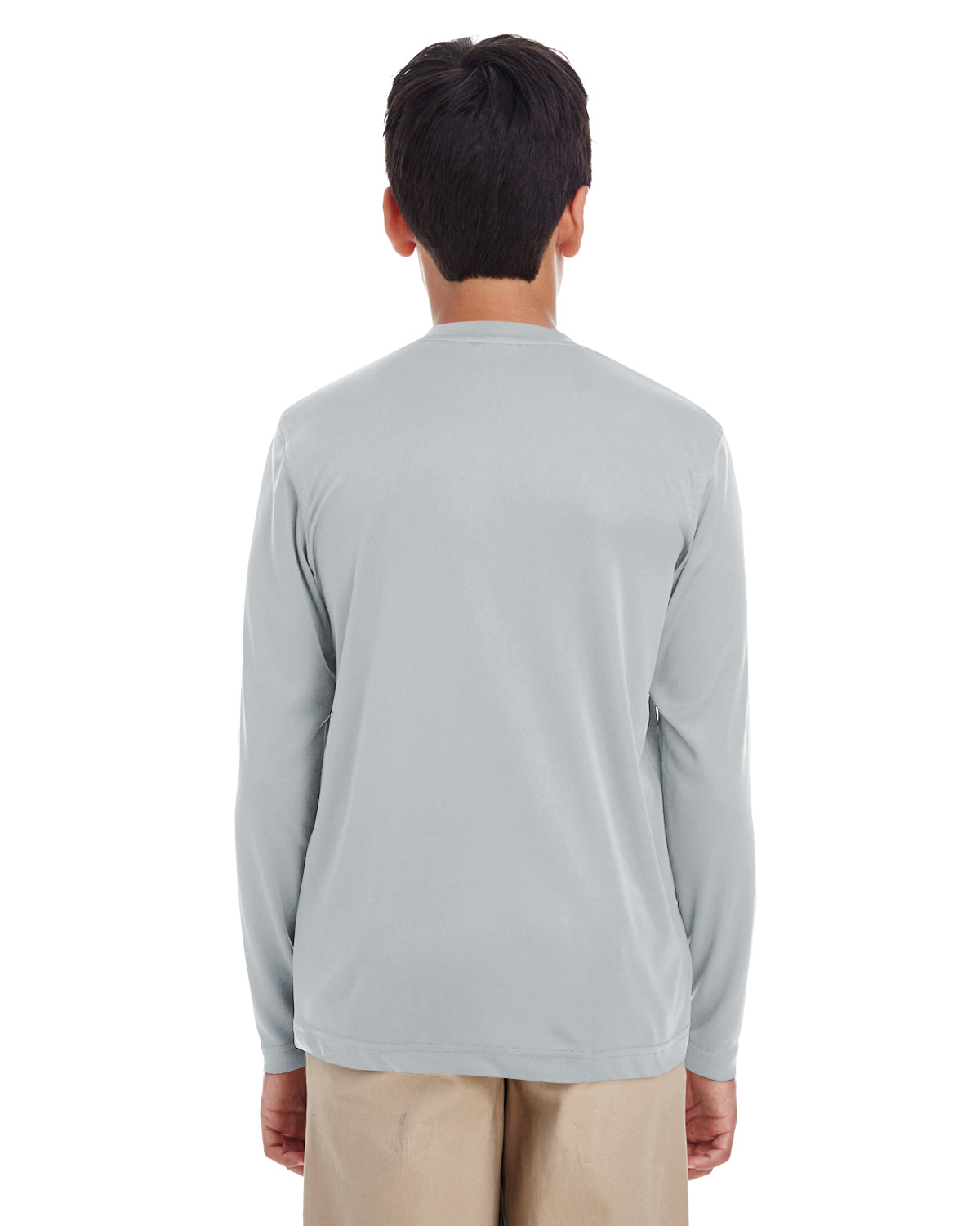 Youth Cool & Dry Performance Long-Sleeve Top - Gray