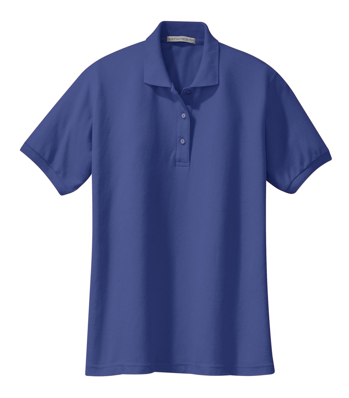 Women's Silk Touch Polo - Med Blue