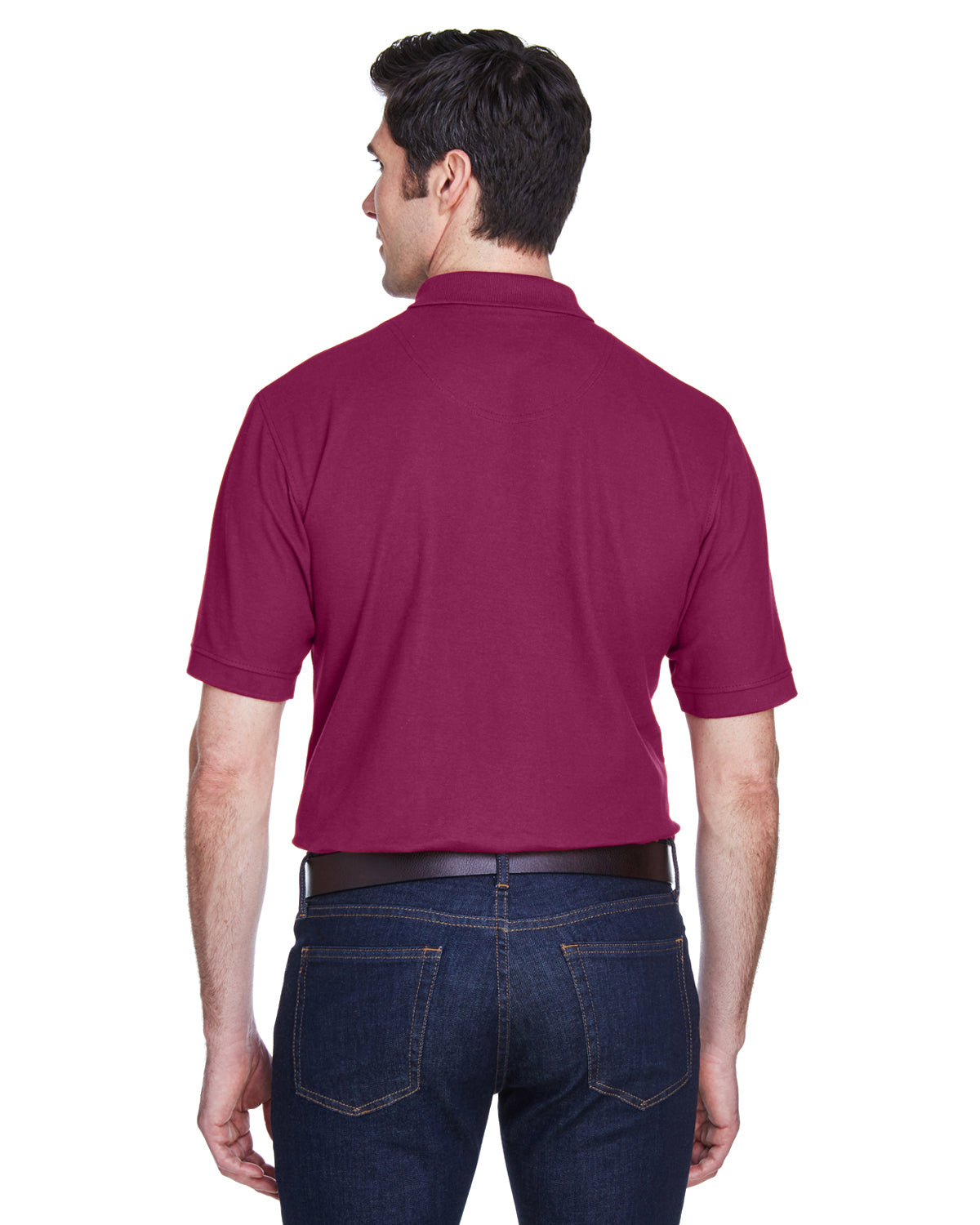 Men's Whisper Piqué Polo - Wine