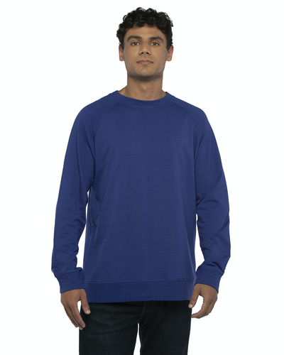 Unisex French Terry Raglan Crew - Royal