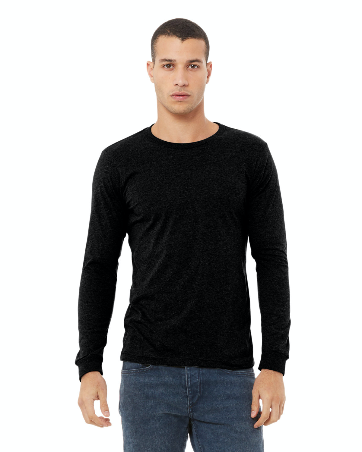 Unisex Jersey Long-Sleeve T-Shirt - Solid Black Blend