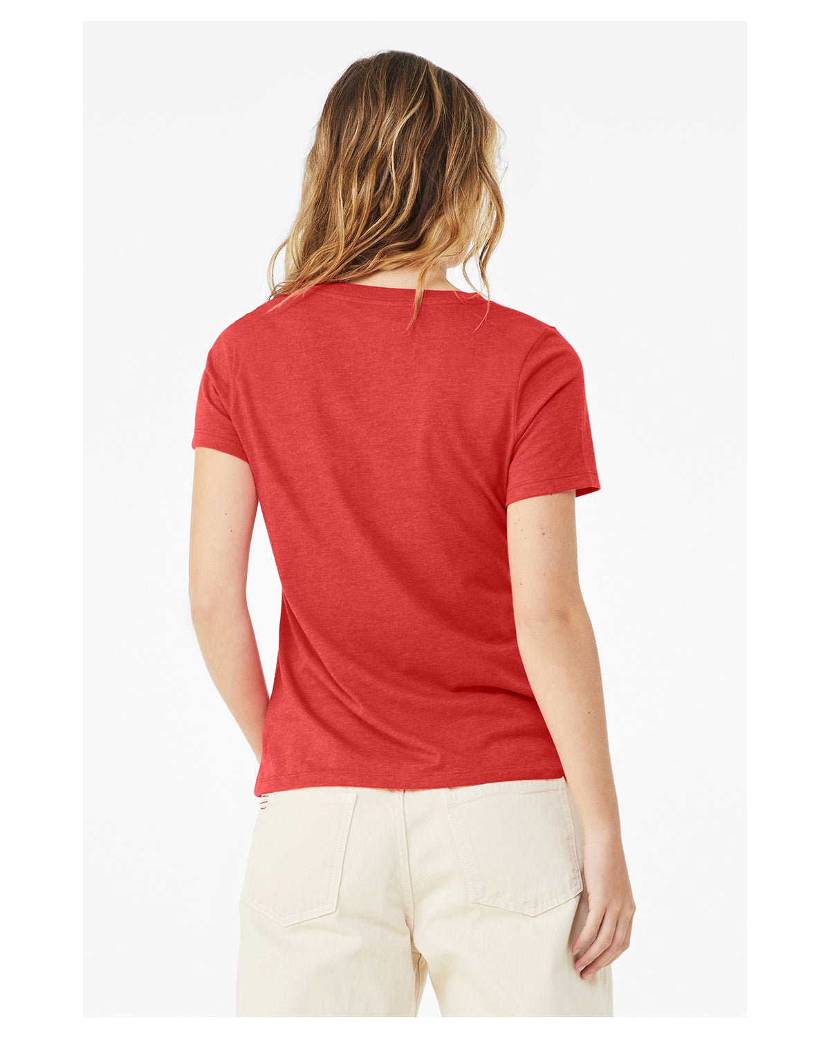 Women's Relaxed Jersey V-Neck T-Shirt - Heather Red