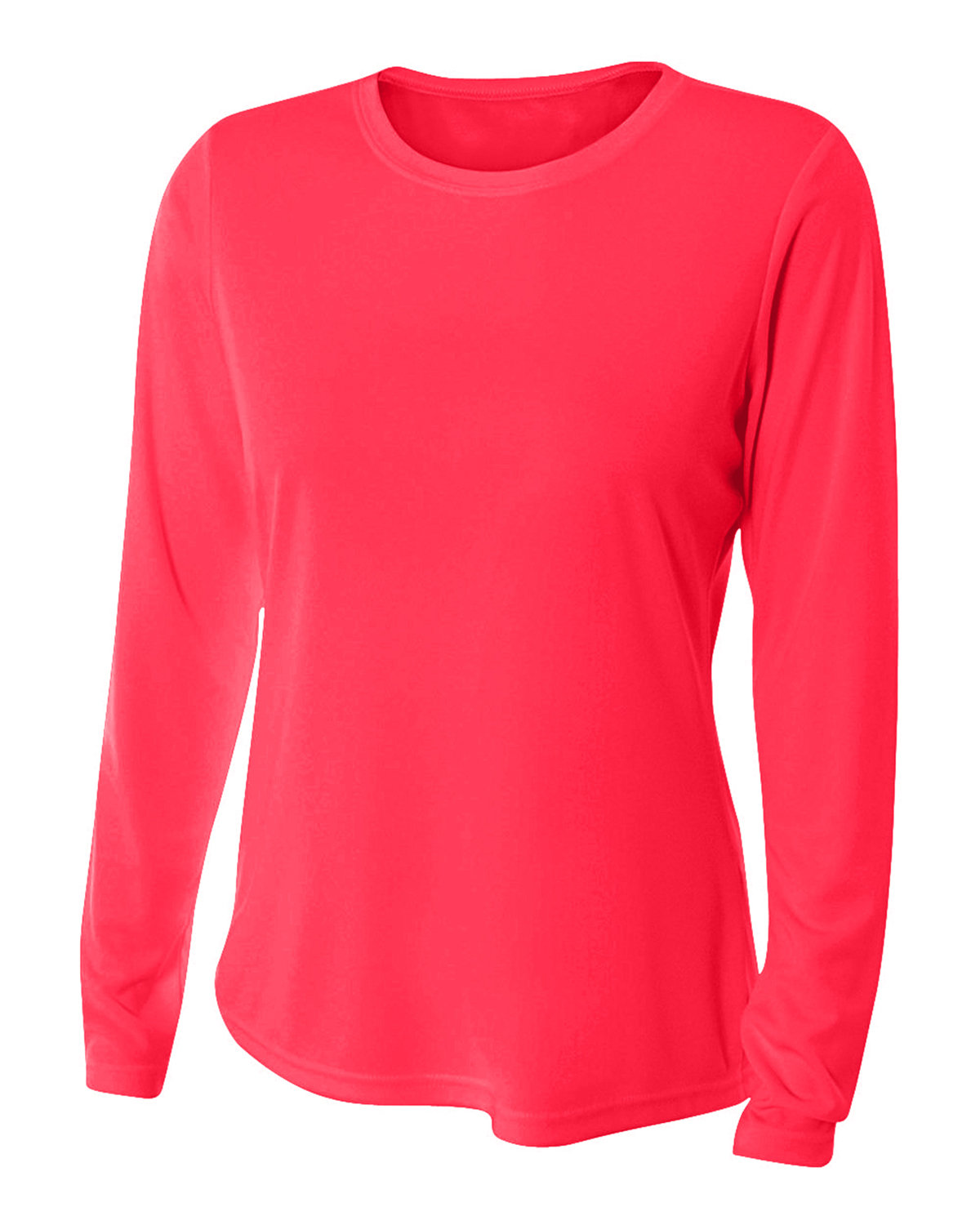 Women's Long Sleeve Cooling Performance Crew Shirt - Coral