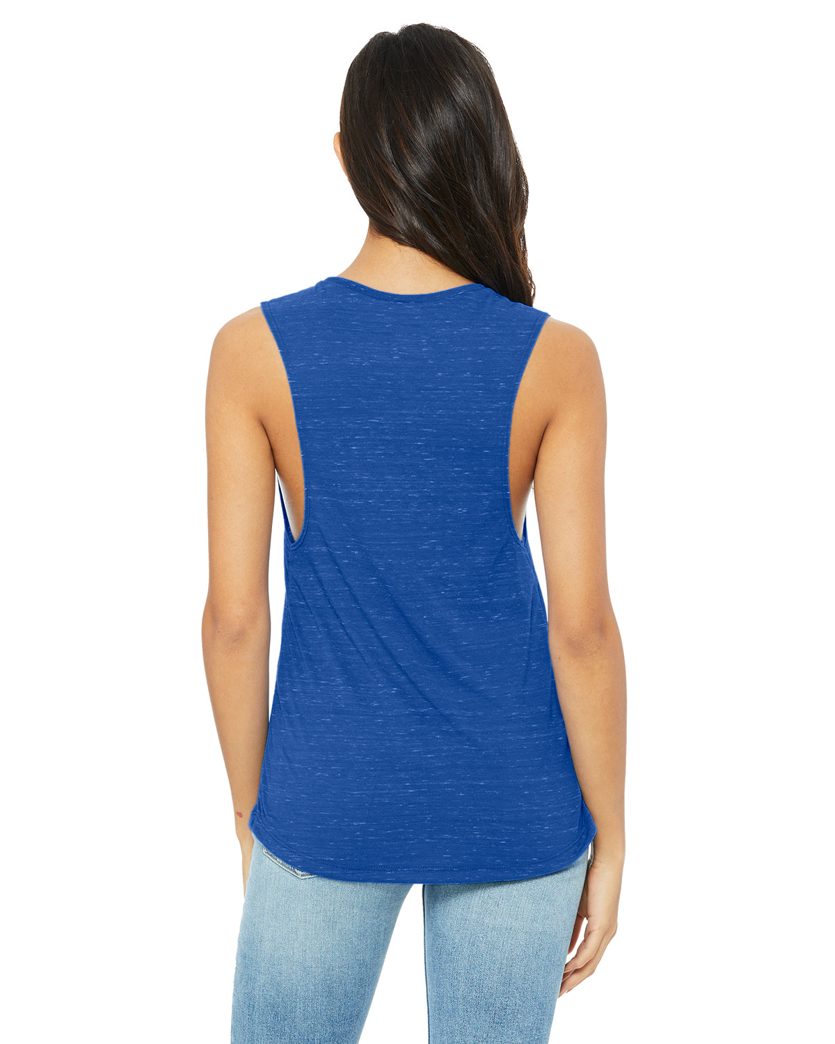 Women's Flowy Scoop Muscle Tank - True Royal Marble