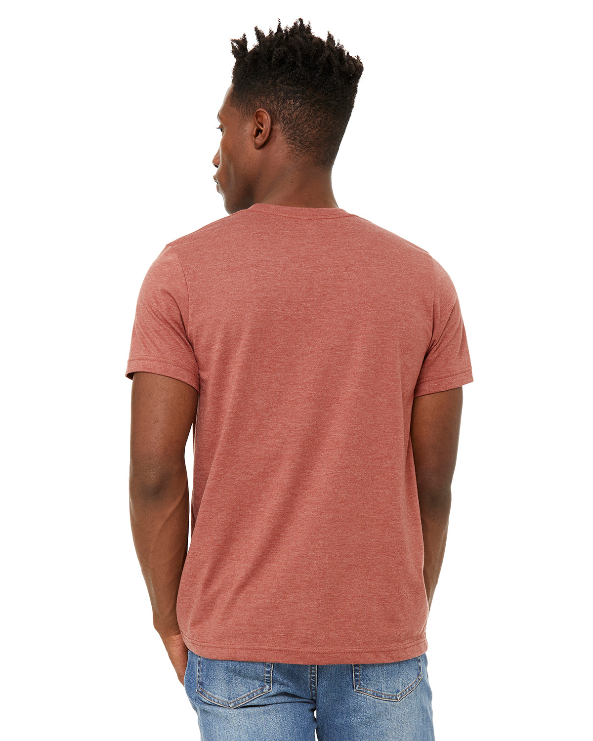Unisex Sueded T-Shirt - Heather Clay
