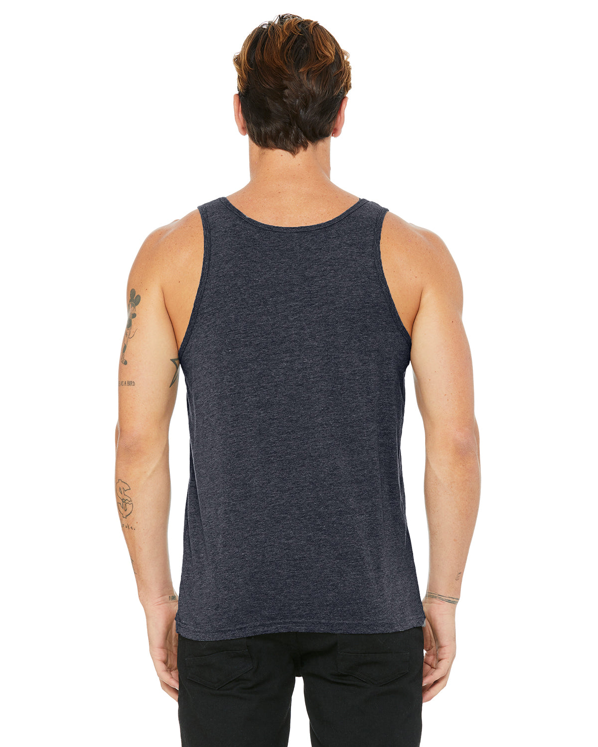 Unisex Heather CVC Tank - Heather Navy