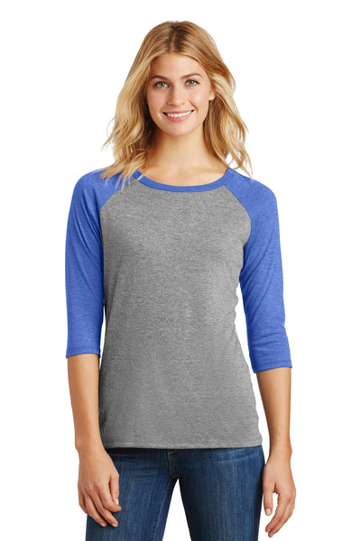 Women's Perfect Tri 3/4-Sleeve Raglan - Royal Fr / Gray Fr