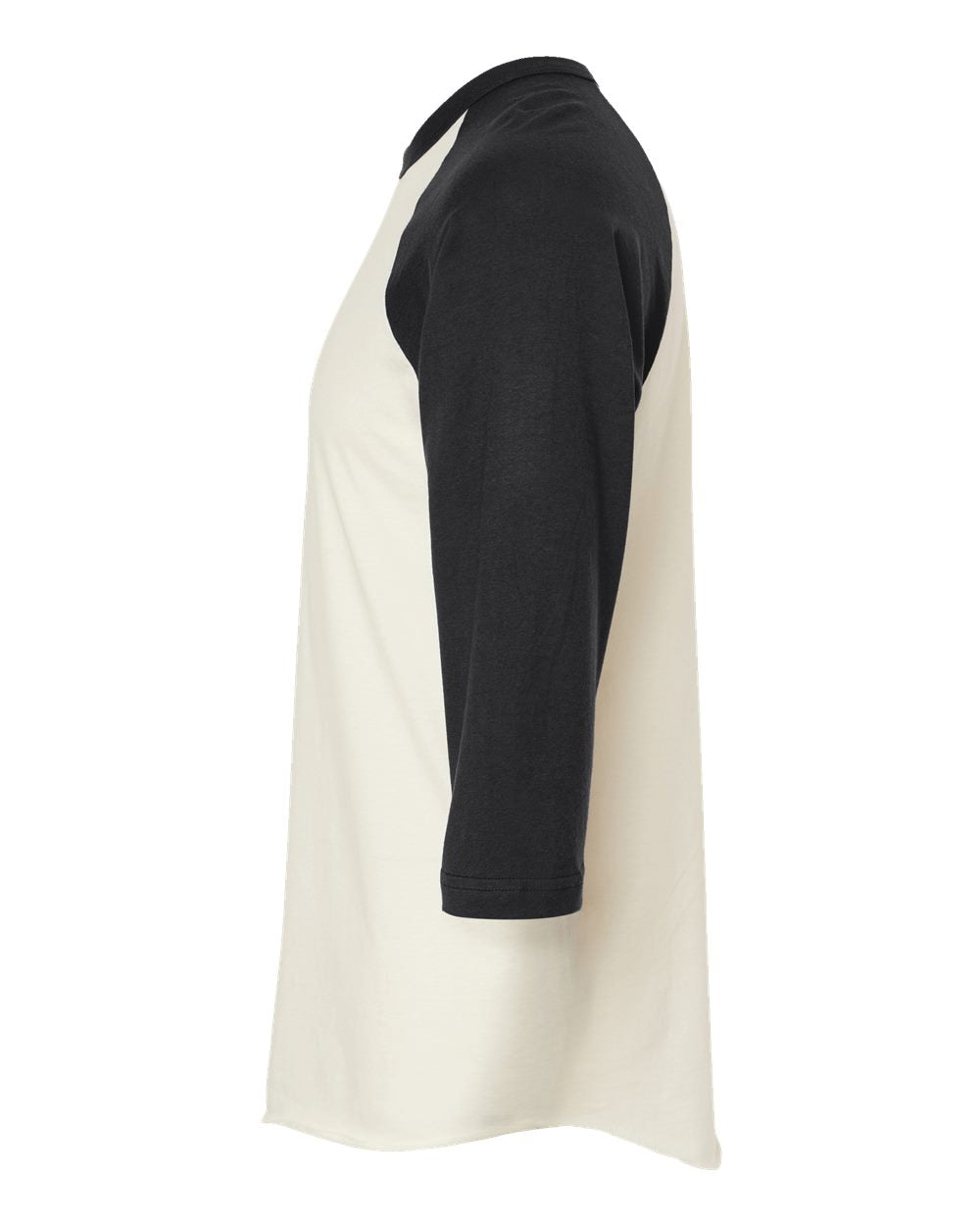 Unisex Fine Jersey Raglan Tee - Vintage White/Black