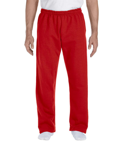 Adult DryBlend® Adult 9 oz., 50/50 Open-Bottom Sweatpants - Red