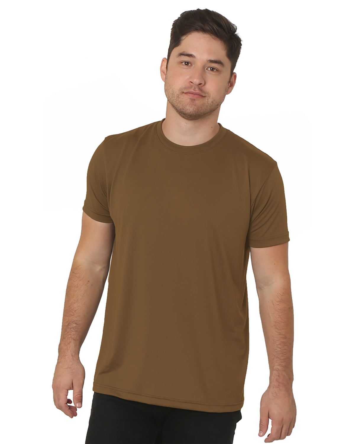Unisex Polyester Performance T-Shirt - Coyote Brown